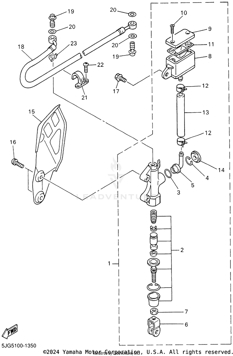 Rear Master Cylinder Schematic