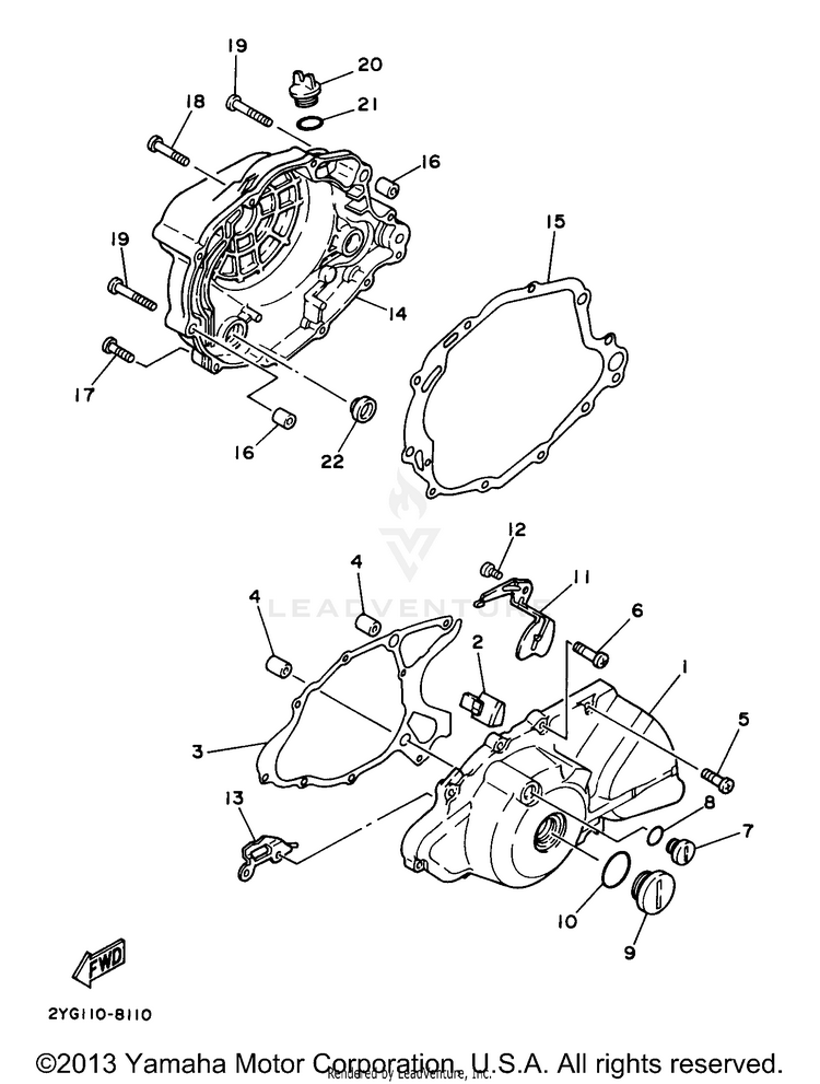 Crankcase Cover 1 Schematic
