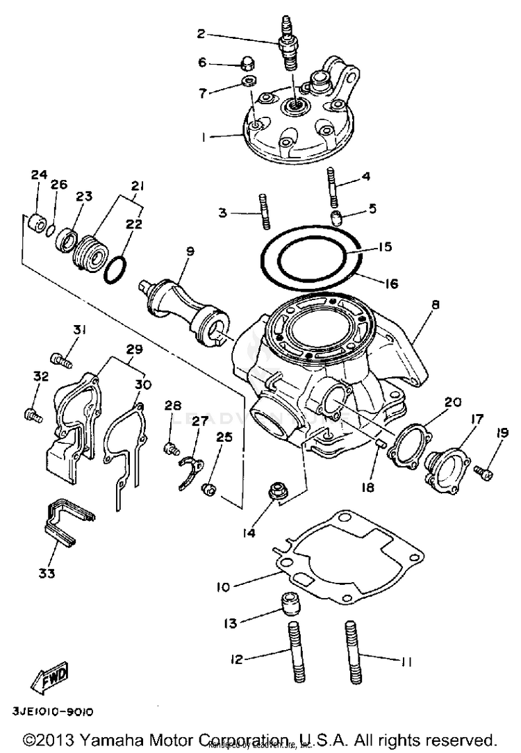 Cylinder Head-Cylinder Schematic