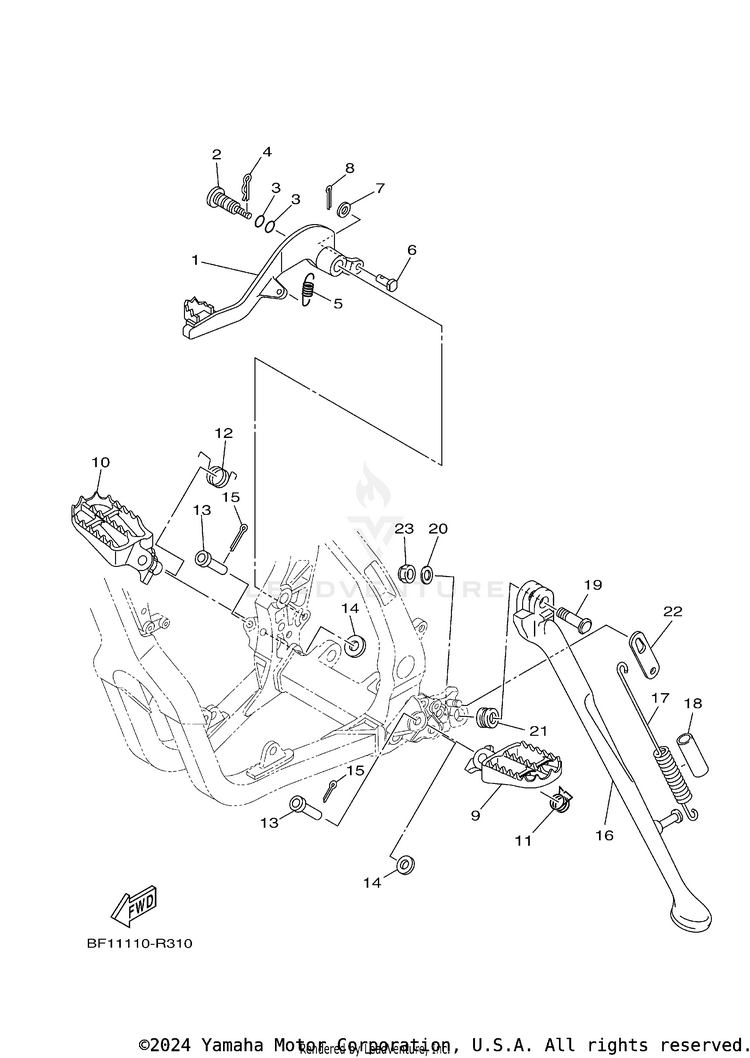 Stand & Footrest Schematic