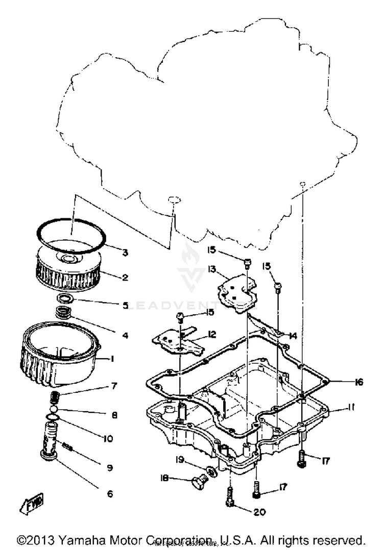Oil Cleaner XS1100LG - 1980 Schematic