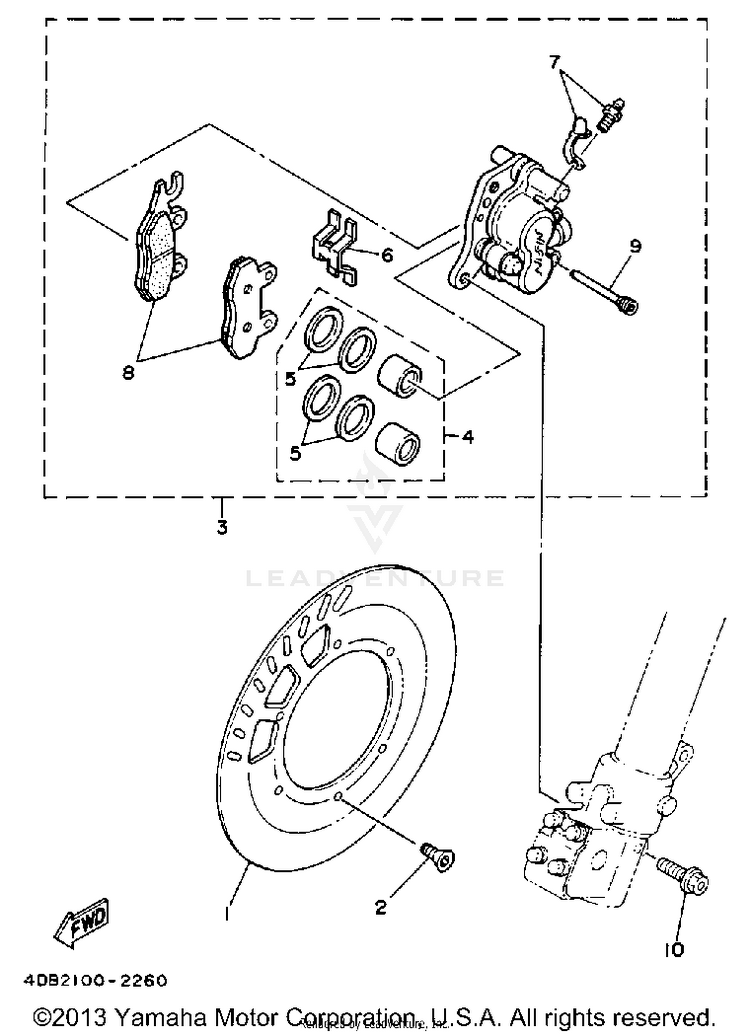 Front Brake Caliper Schematic