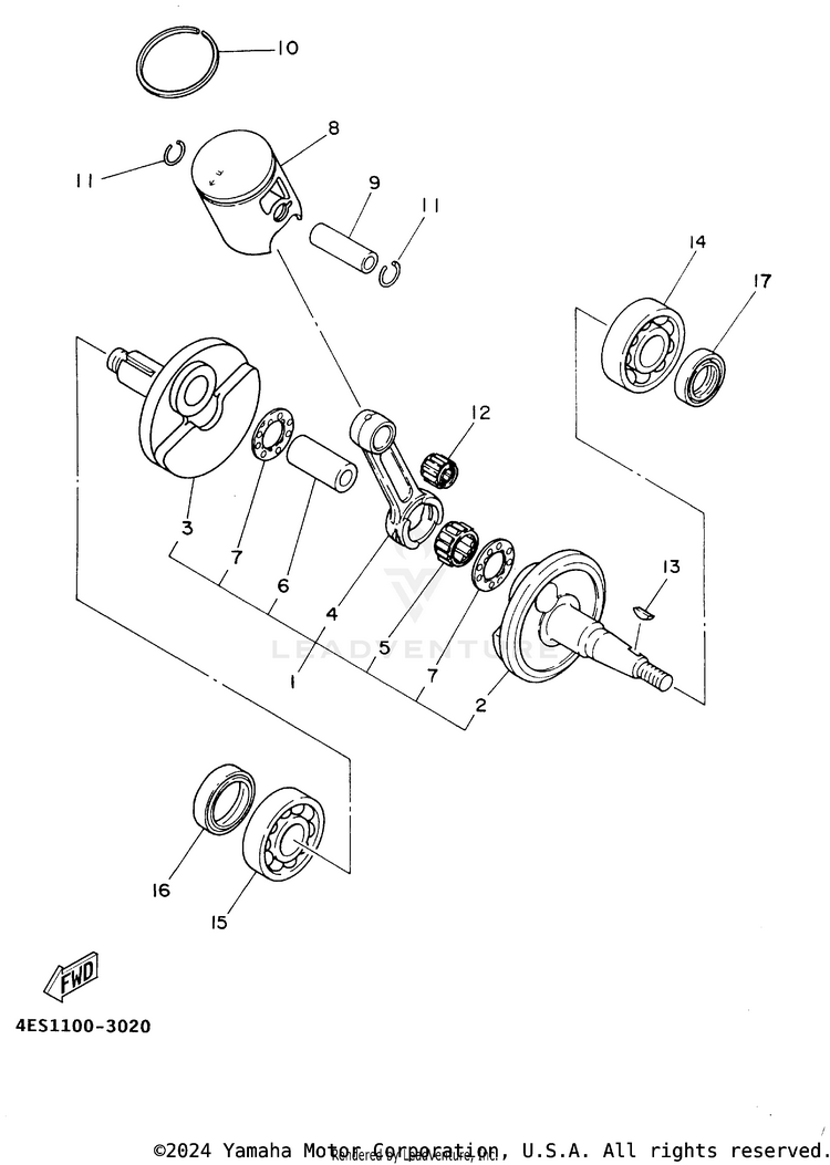 Crankshaft Piston Schematic