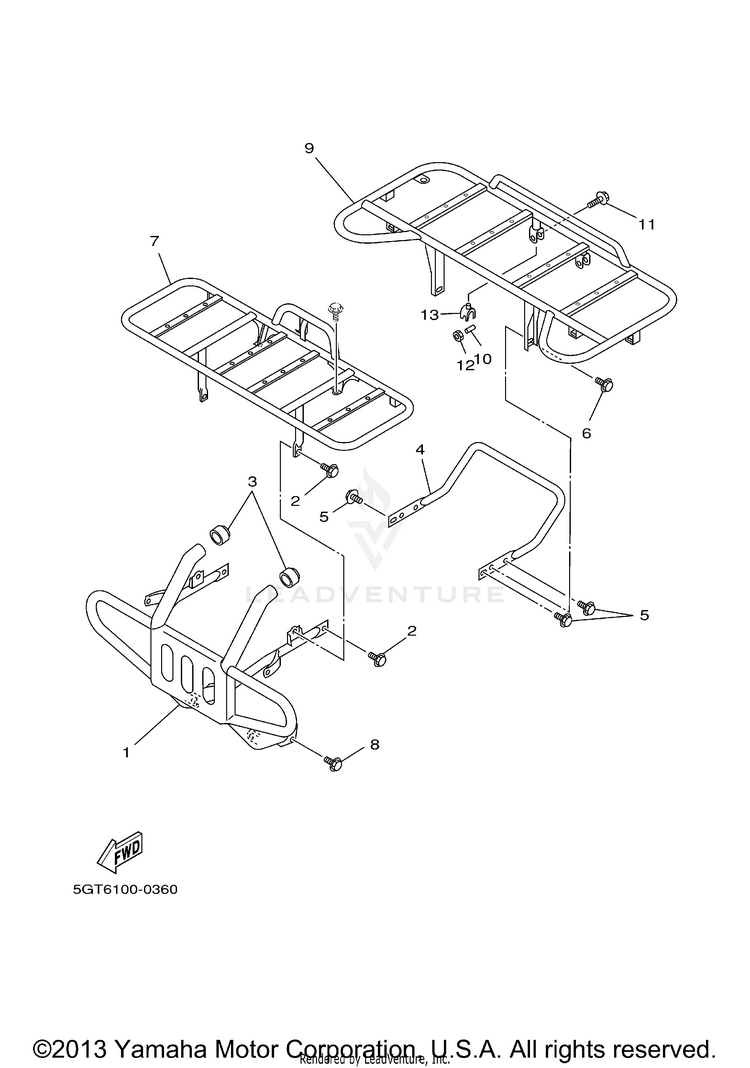 Guard GRIZZLY YFM600FHN GRIZZLY REALTREE HUNTER - YFM600FHN - 2001 Schematic