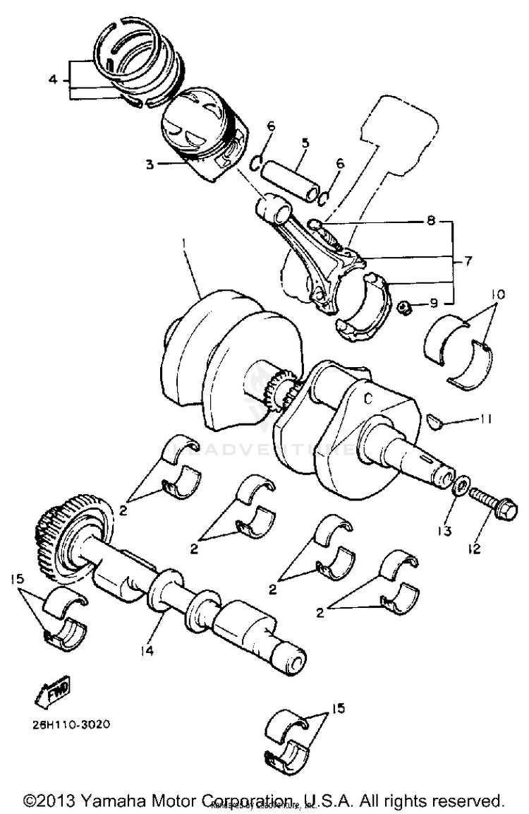 Crankshaft Piston Schematic