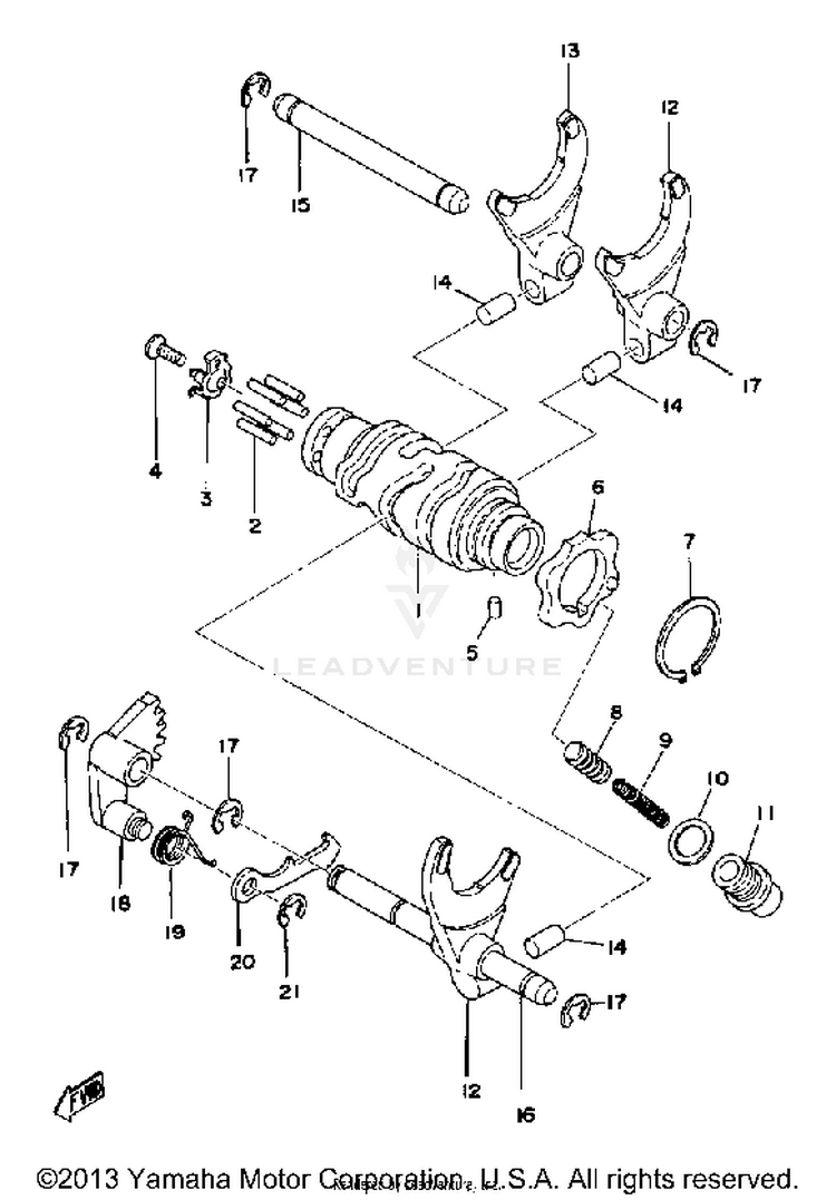Shift Cam - Fork Schematic