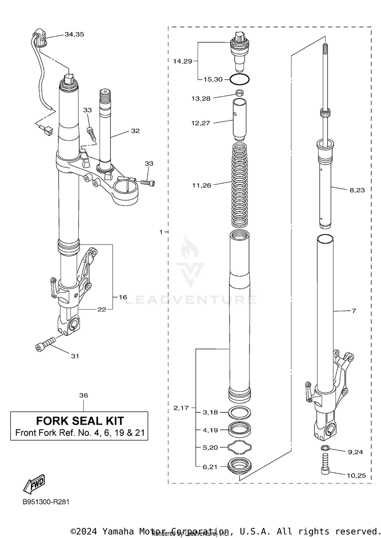 Front Fork Schematic