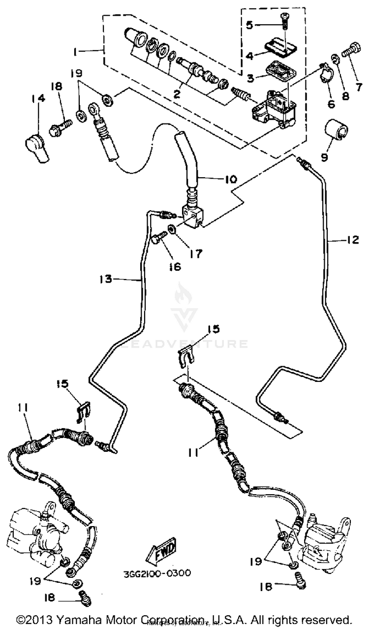 Front Master Cylinder Schematic