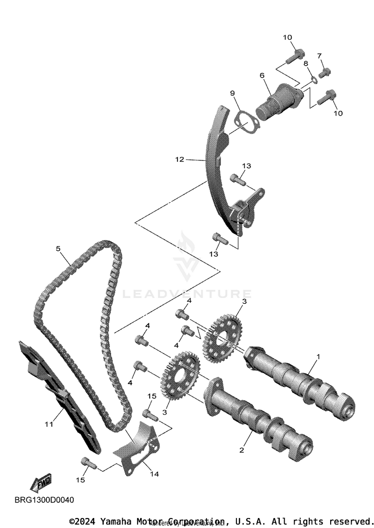 Camshaft & Chain MT03 - MT03SCB - 2025 Schematic
