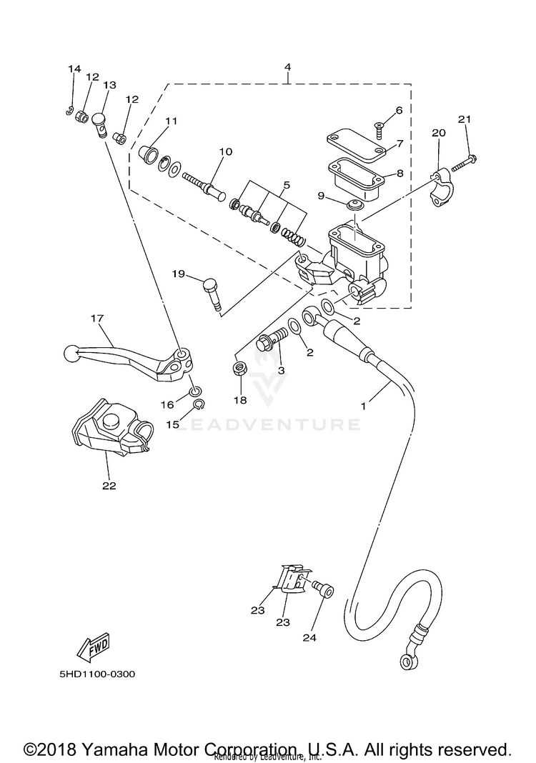 Front Master Cylinder Schematic