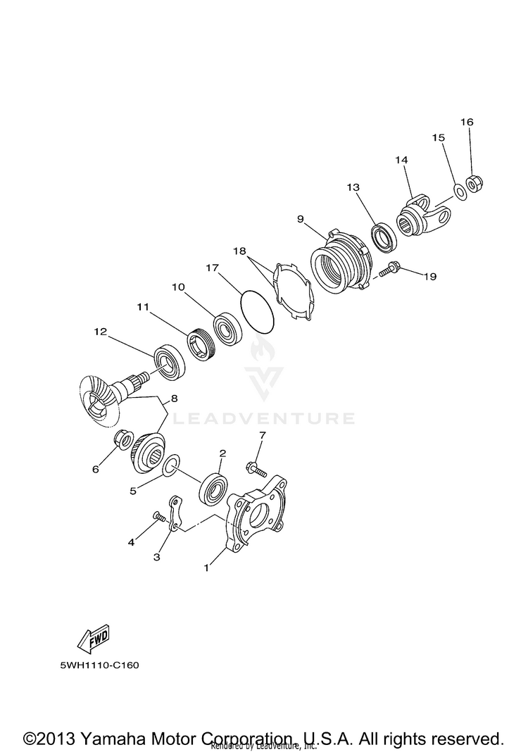Middle Drive Gear Schematic