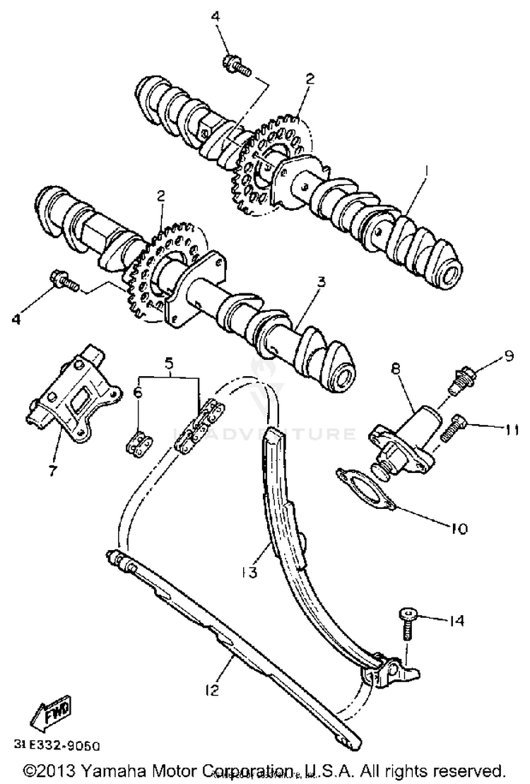 Camshaft Chain Schematic