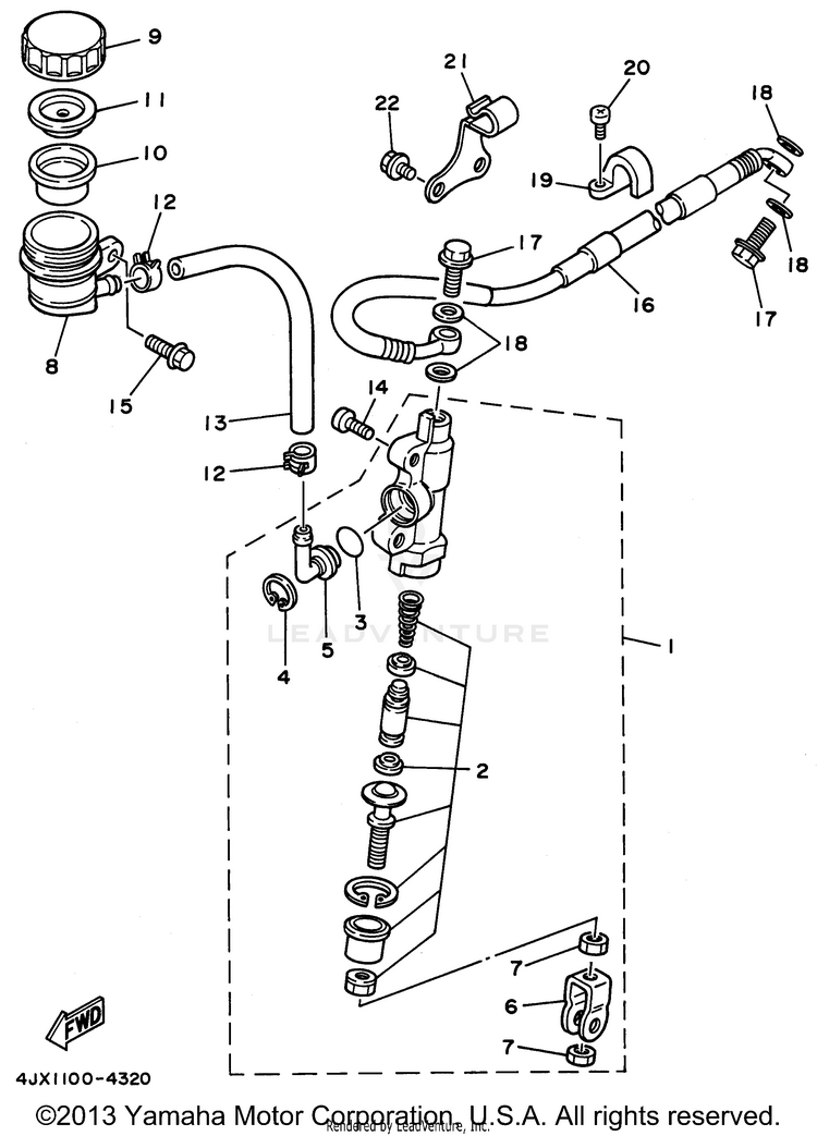 Rear Master Cylinder Schematic