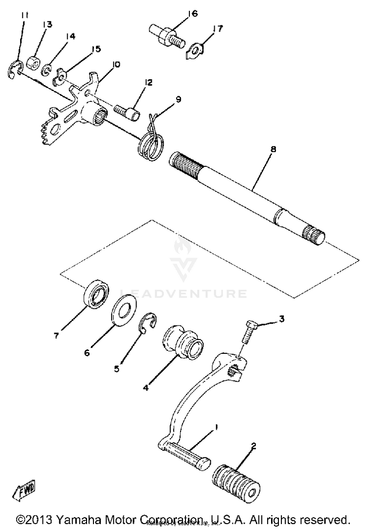 Shift Shaft Schematic
