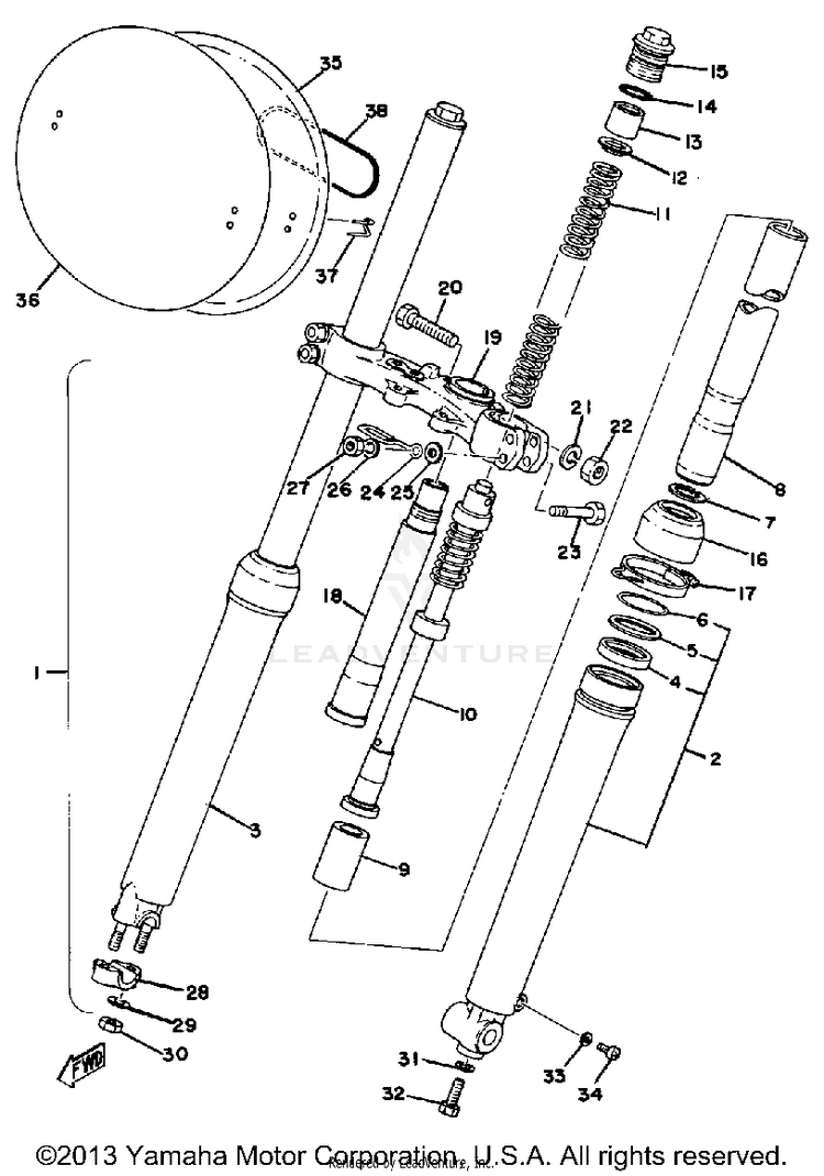 Front Fork Schematic