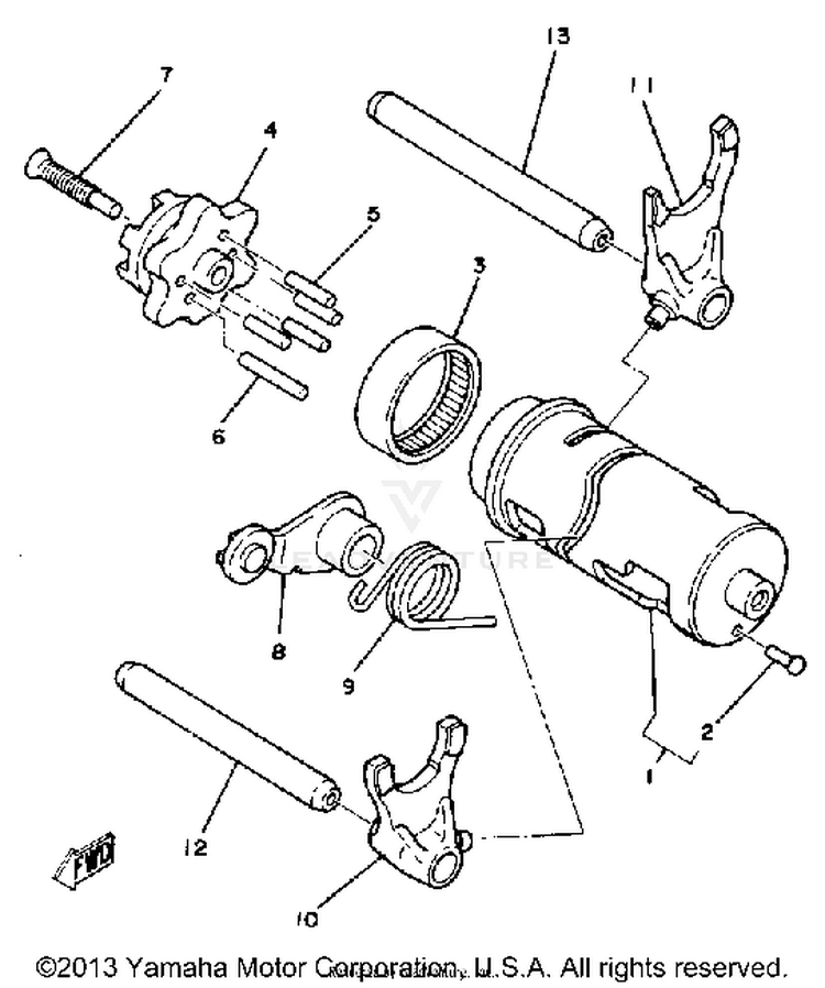 Shift Cam Fork Schematic