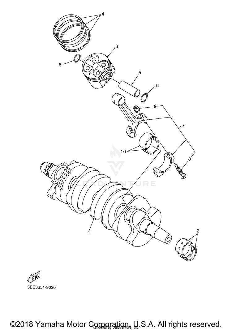 Crankshaft Piston Schematic