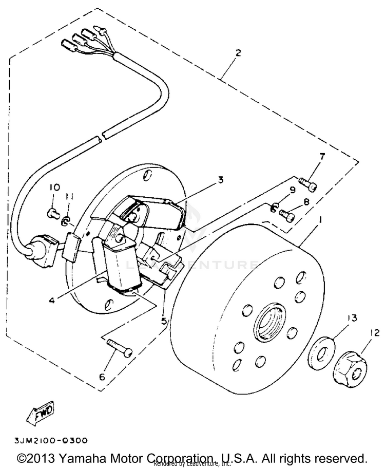 Generator BLASTER - YFS200E_MN - 1993 Schematic