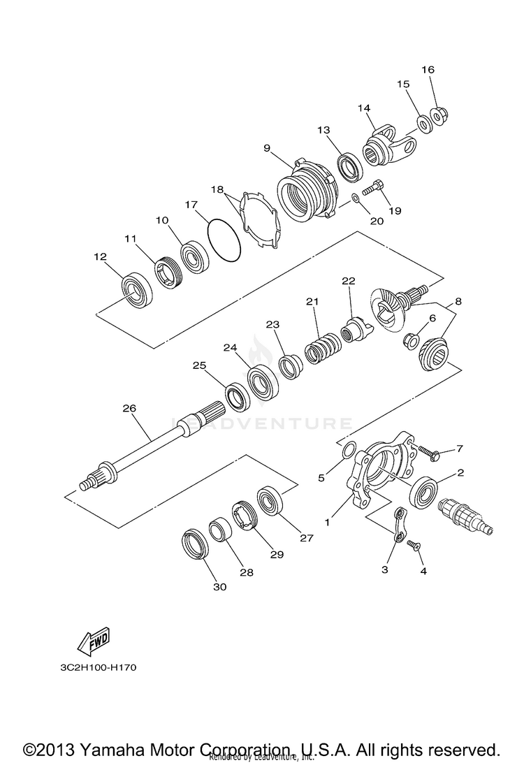 Middle Drive Gear Schematic