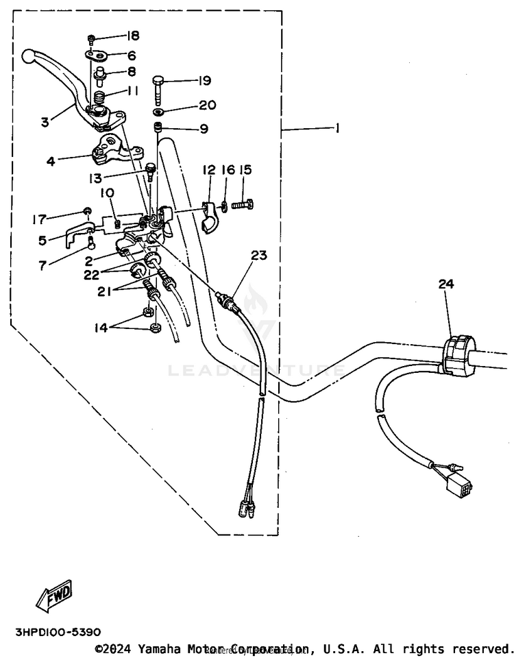 Handle Switch - Lever Schematic