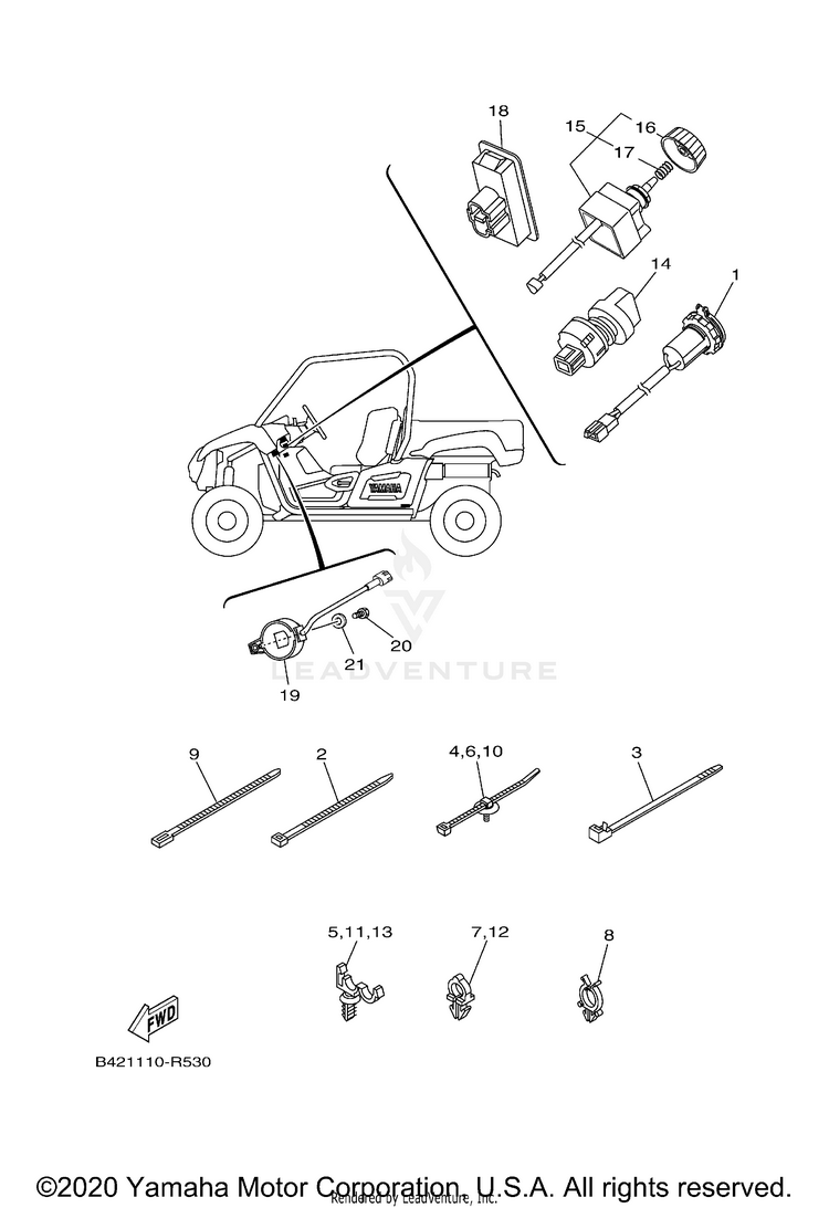 Electrical 2 VIKING EPS HUNTER - YXM70VPHLH - 2020 Schematic