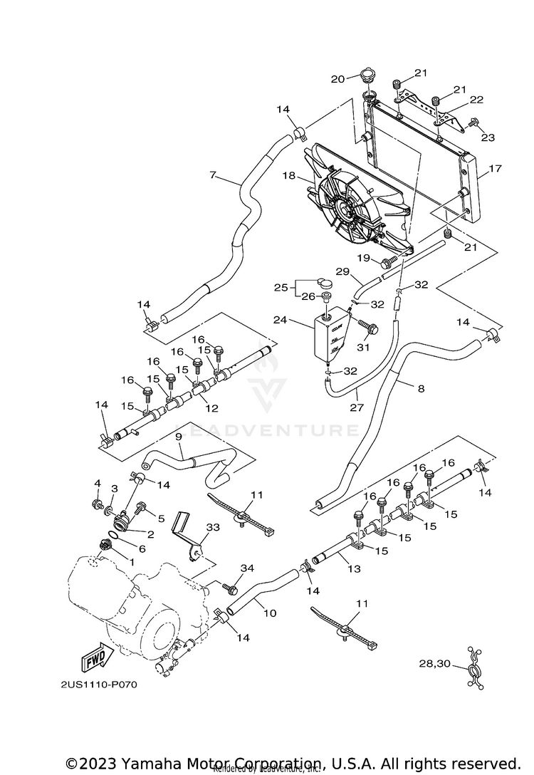 Radiator & Hose Schematic