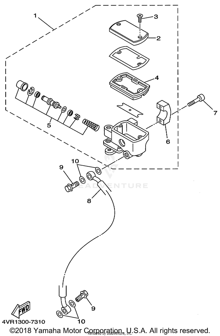 Front Master Cylinder Schematic