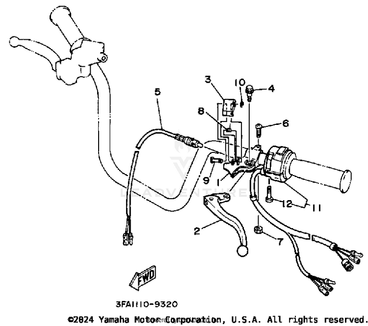 Handle Switch - Lever Schematic