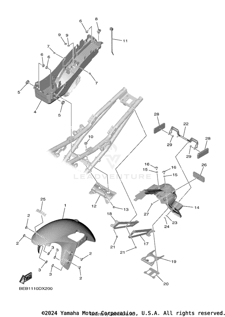 Fender YZFR7 - YZFR7SCB - 2025 Schematic