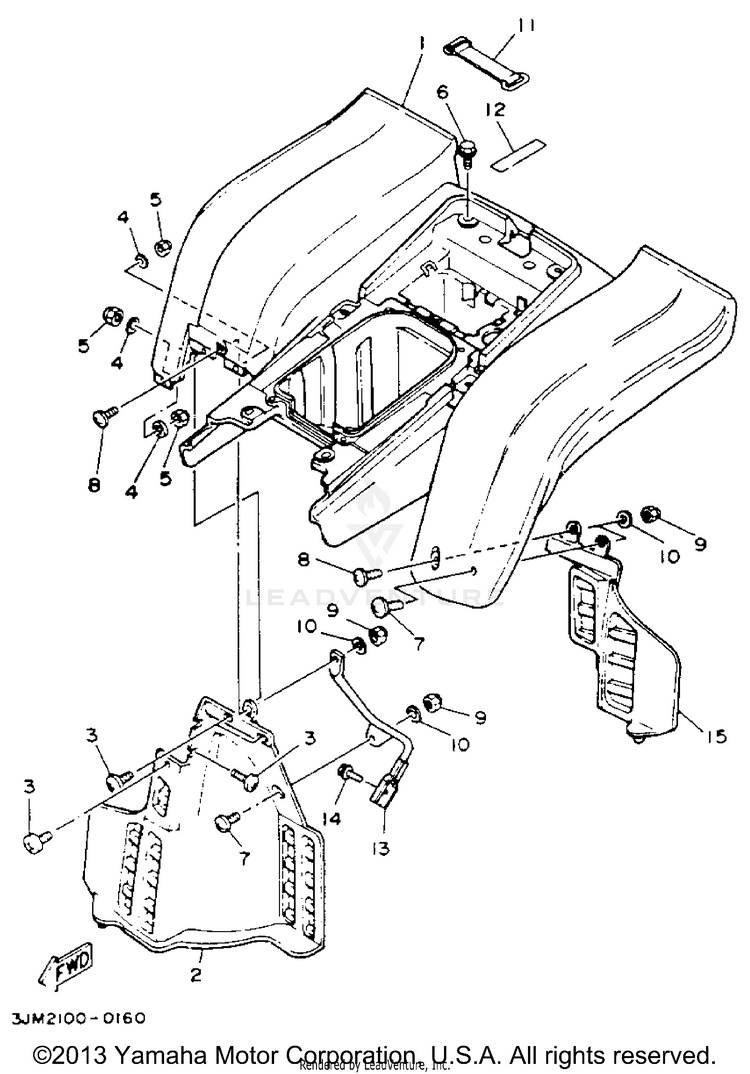 Rear Fender BLASTER - YFS200E_MN - 1993 Schematic