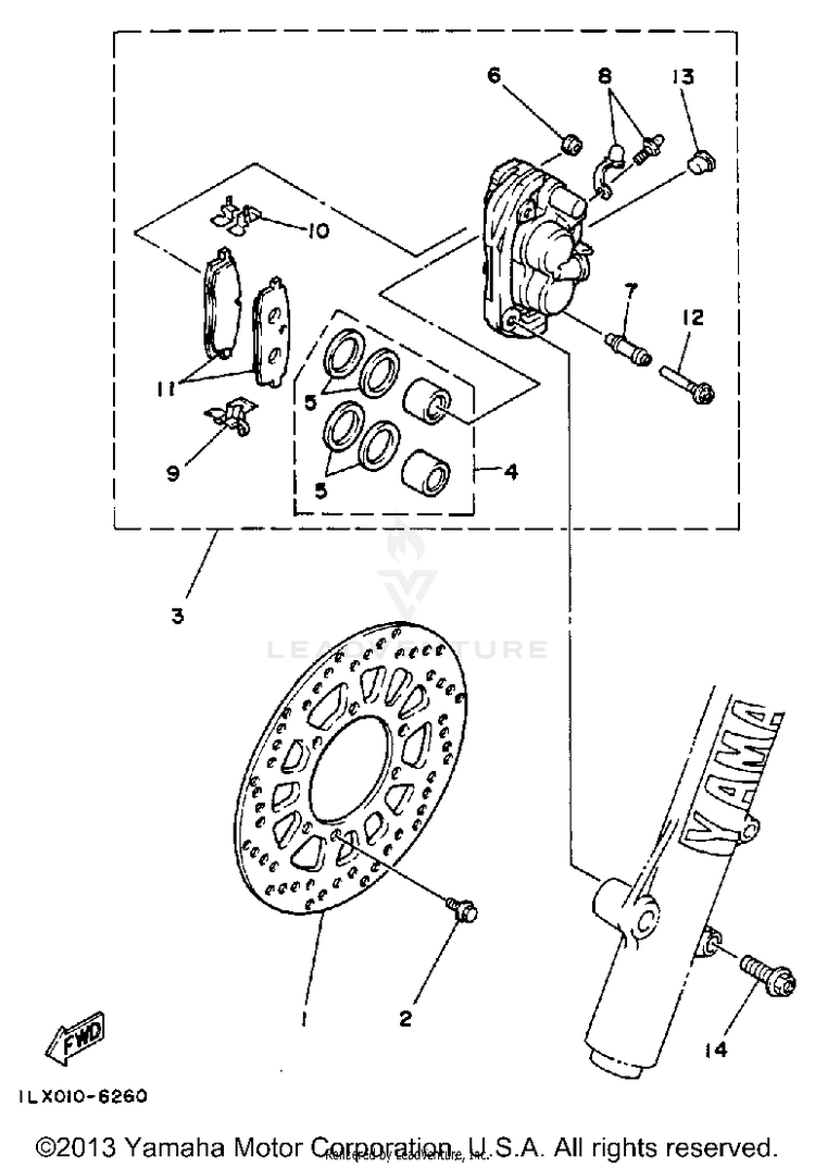 Front Brake Caliper Schematic