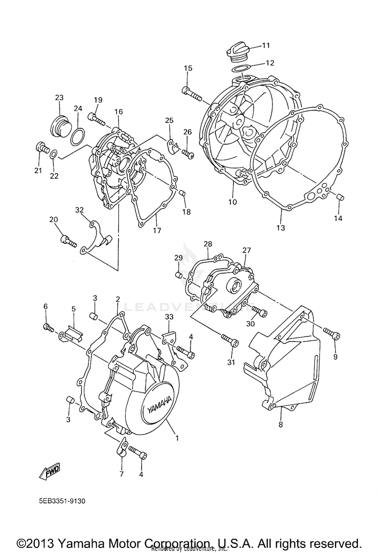 Crankcase Cover 1 Schematic