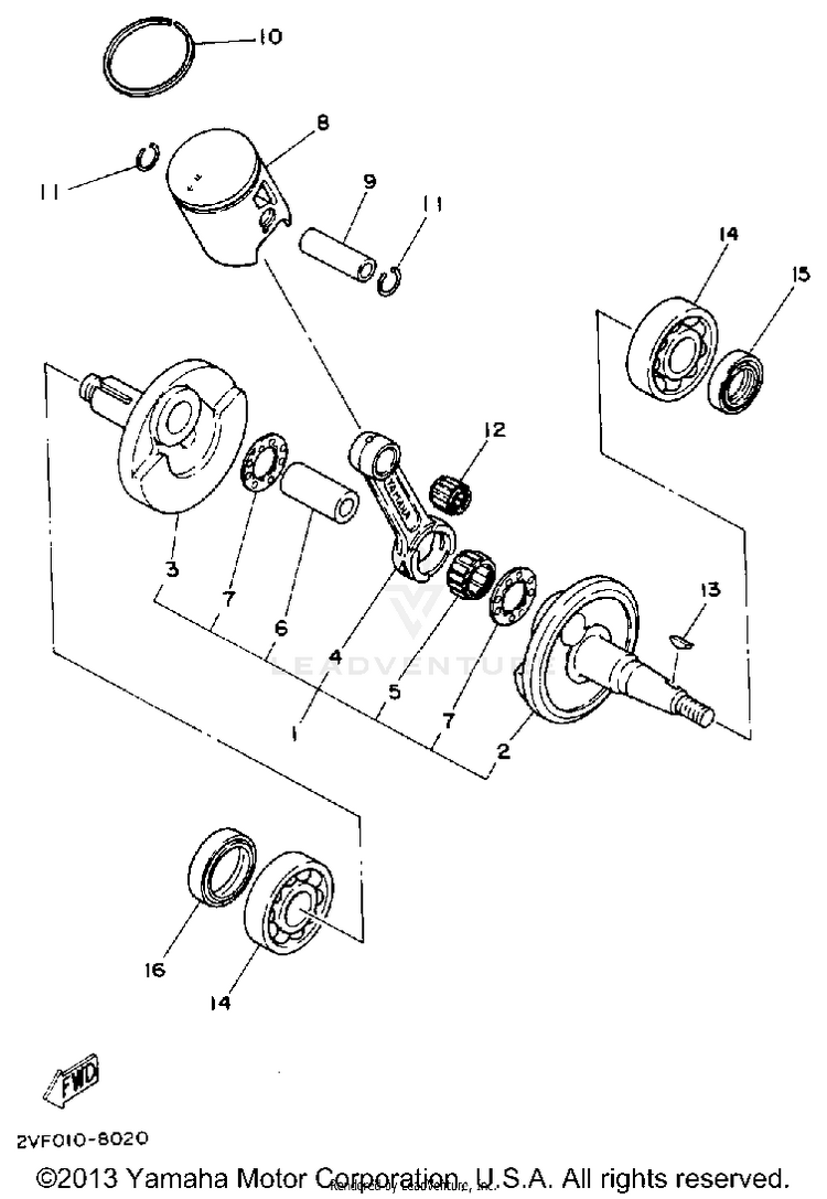Crankshaft - Piston Schematic
