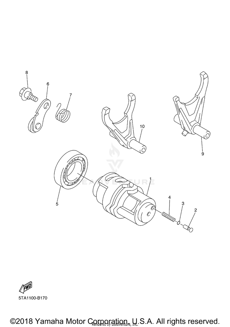 Shift Cam Fork Schematic