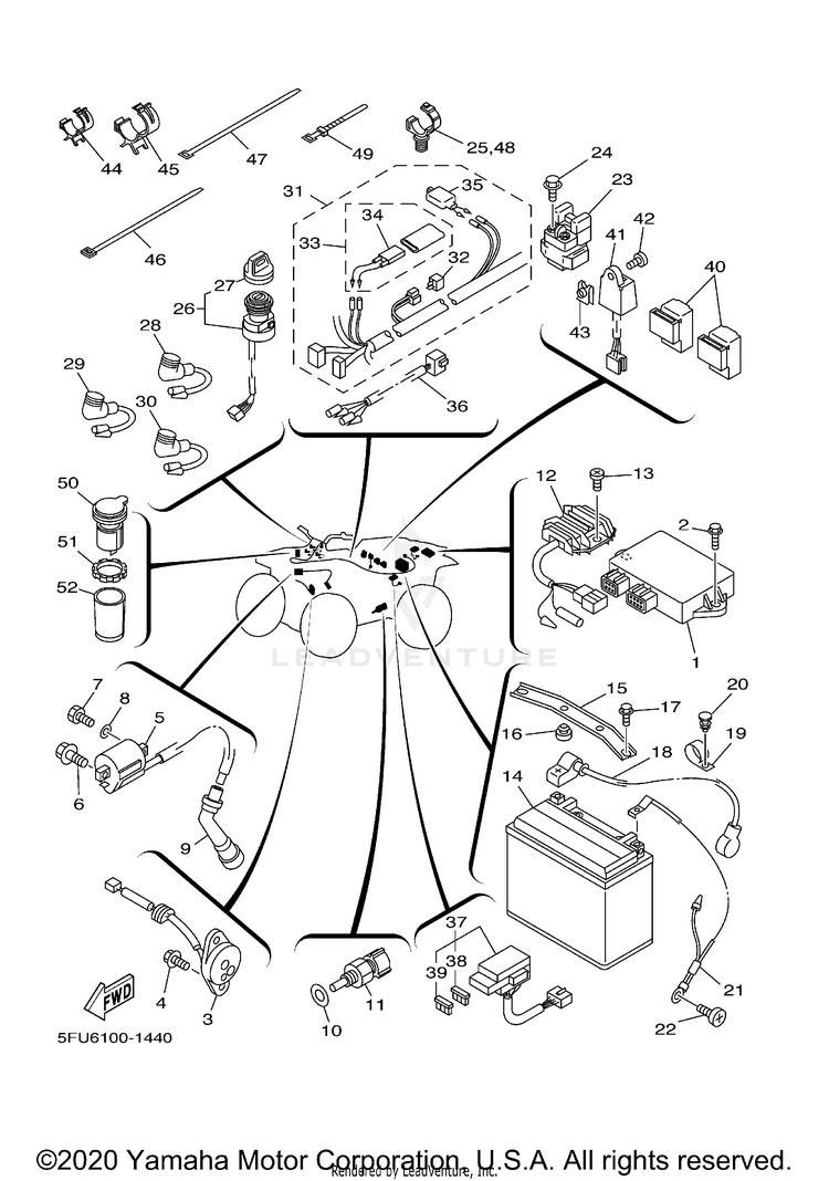 Electrical 1 BIG BEAR 4WD_REALTRE - YFM400FHN - 2001 Schematic