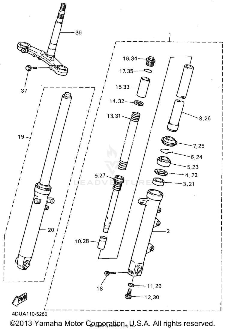 Front Fork Schematic