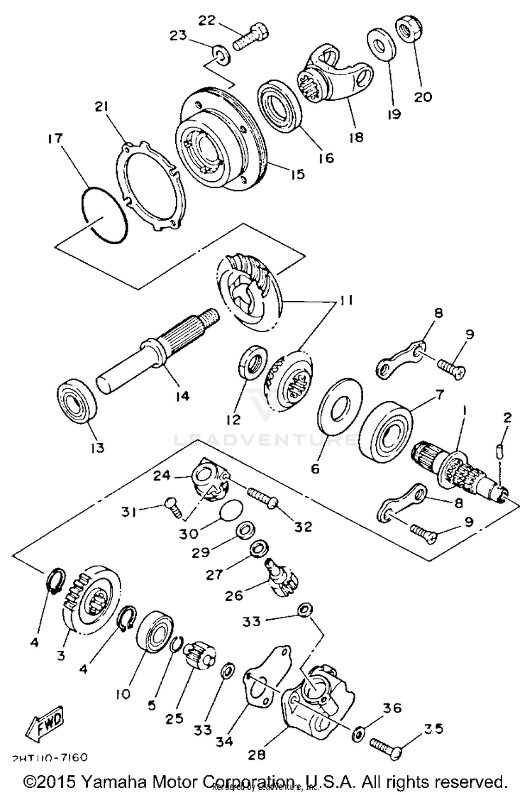 Middle Drive Gear Schematic