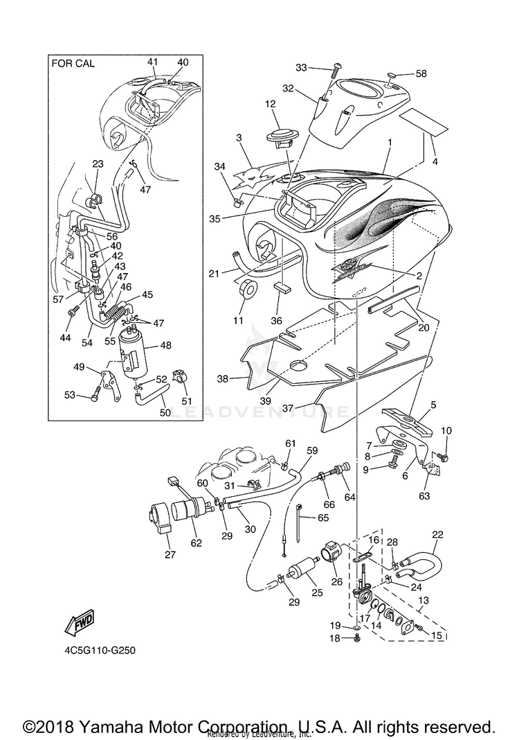 Fuel Tank _LV STAR 650 CLASSIC - XVS65AXCB - 2008 Schematic