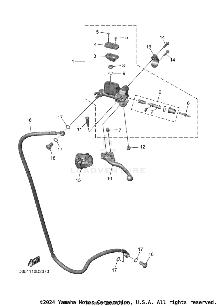Front Master Cylinder 2 Schematic