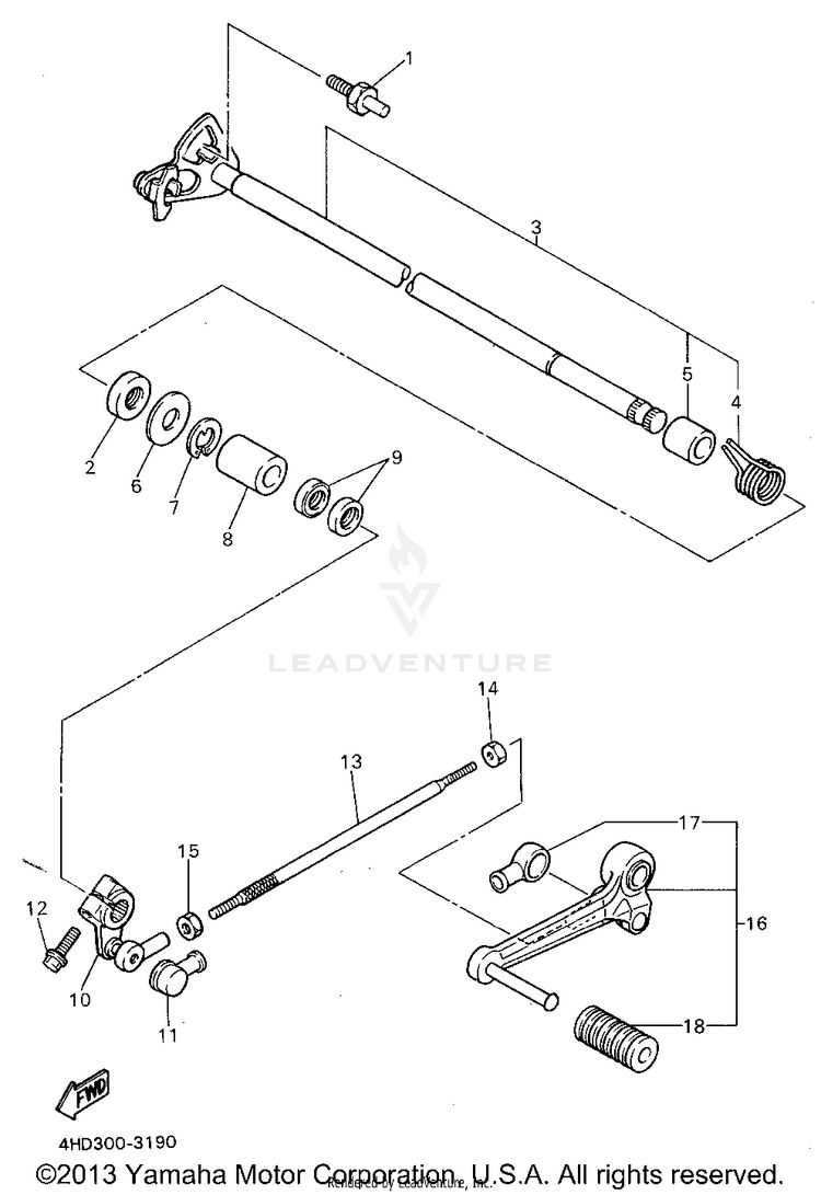 Shift Shaft Schematic