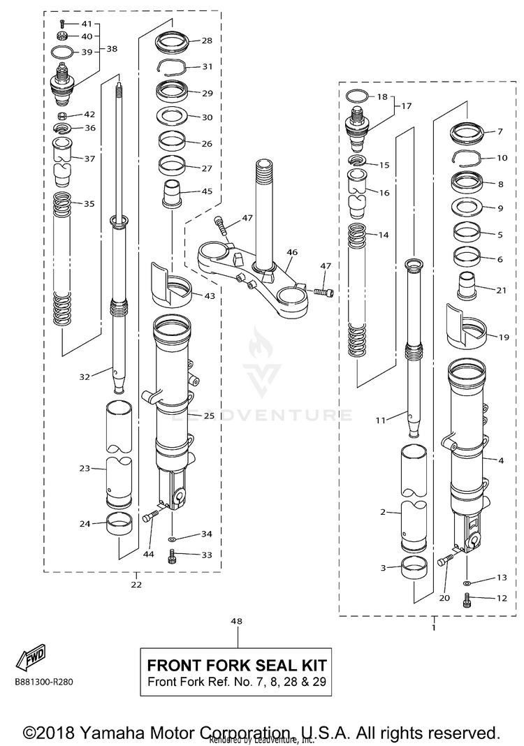 Front Fork Schematic