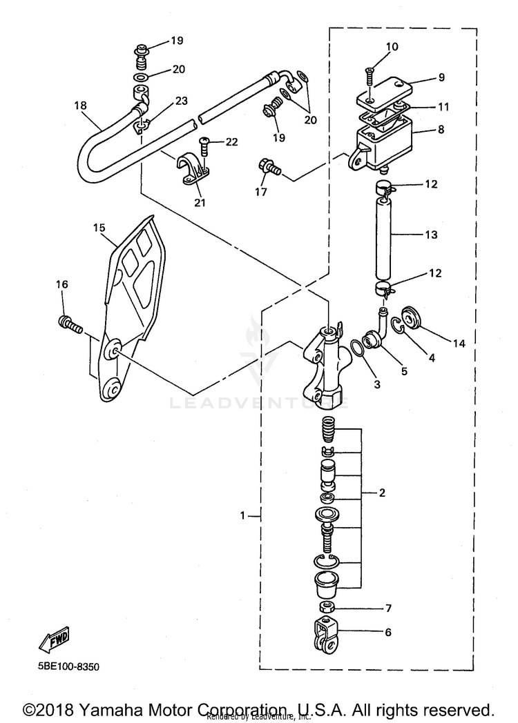 Rear Master Cylinder Schematic