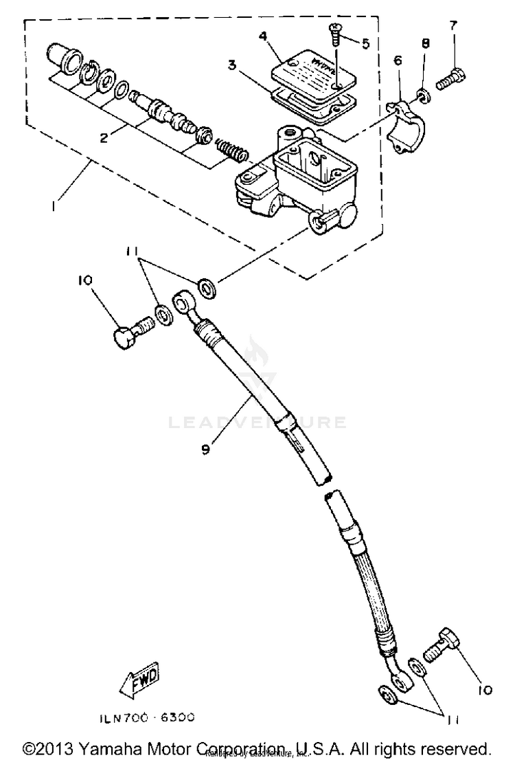 Front Master Cylinder Schematic