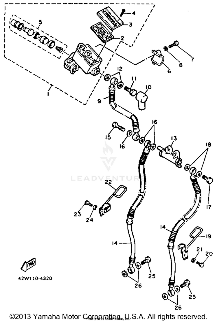 Front Master Cylinder Schematic