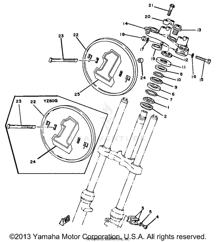 Steering Yz80g H Schematic