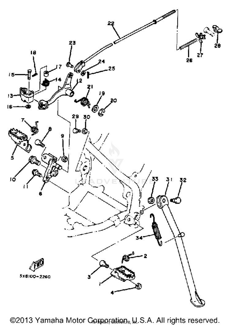 Stand-Footrest Schematic
