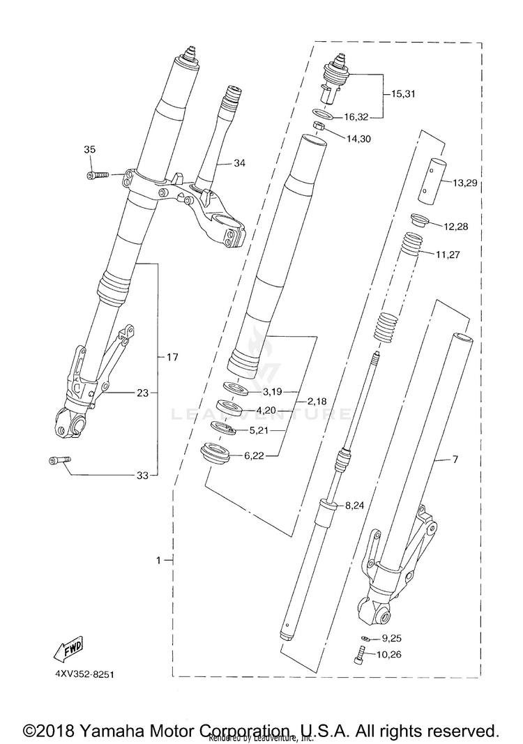 Front Fork Schematic
