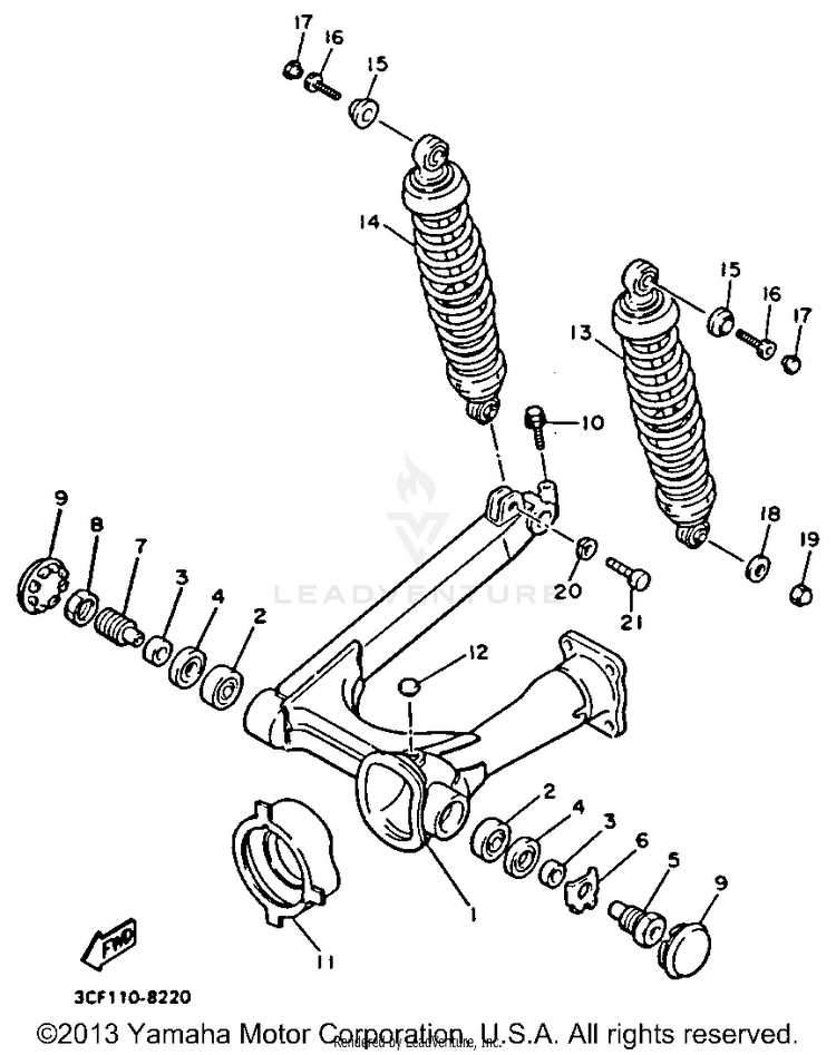 Swing Arm Rear Shocks Schematic