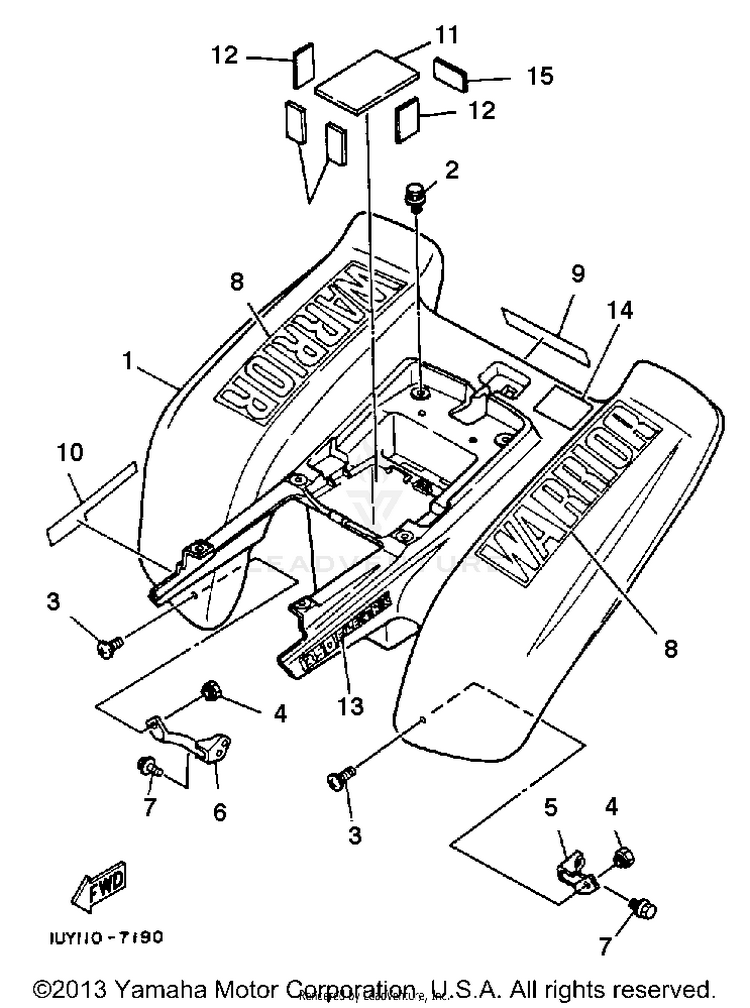 Rear Fender Schematic