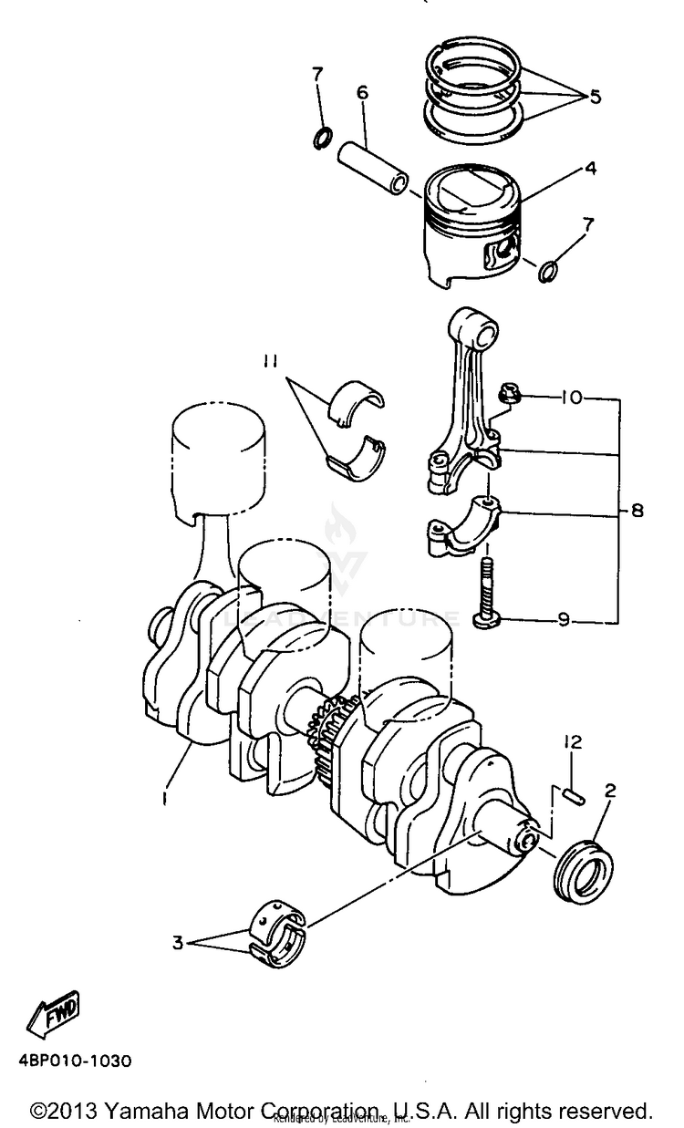 Crankshaft Piston Schematic